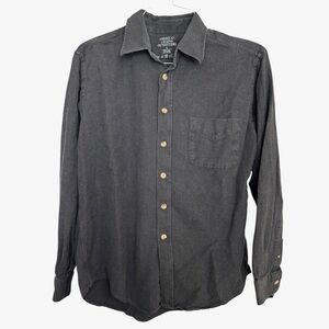 American Legend Outfitters Men’s Cotton Long Sleeve Button Down Shirt, Gray, L